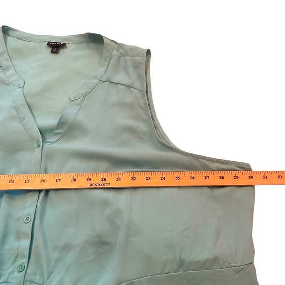 Torrid - Peplum Georgette Button-Front Tie-Front Blouse-Size 5X NWT - Picture 11 of 12